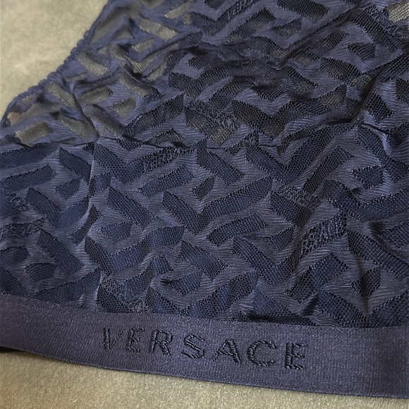 NEW Versace La Greca Tulle Sports Bra - Picture 2 of 5